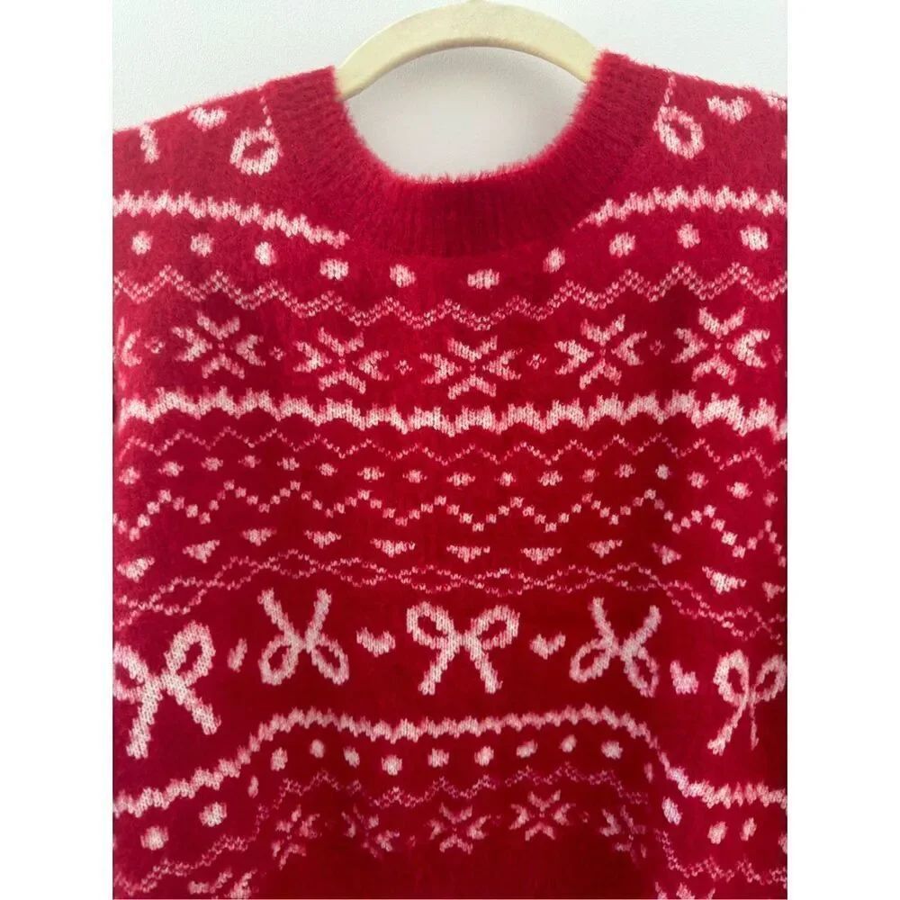 Red Pullover Sweater - Picture 5 of 9